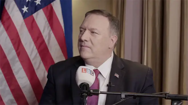 Mike Pompeo was interviewed exclusively by Iain Dale on LBC