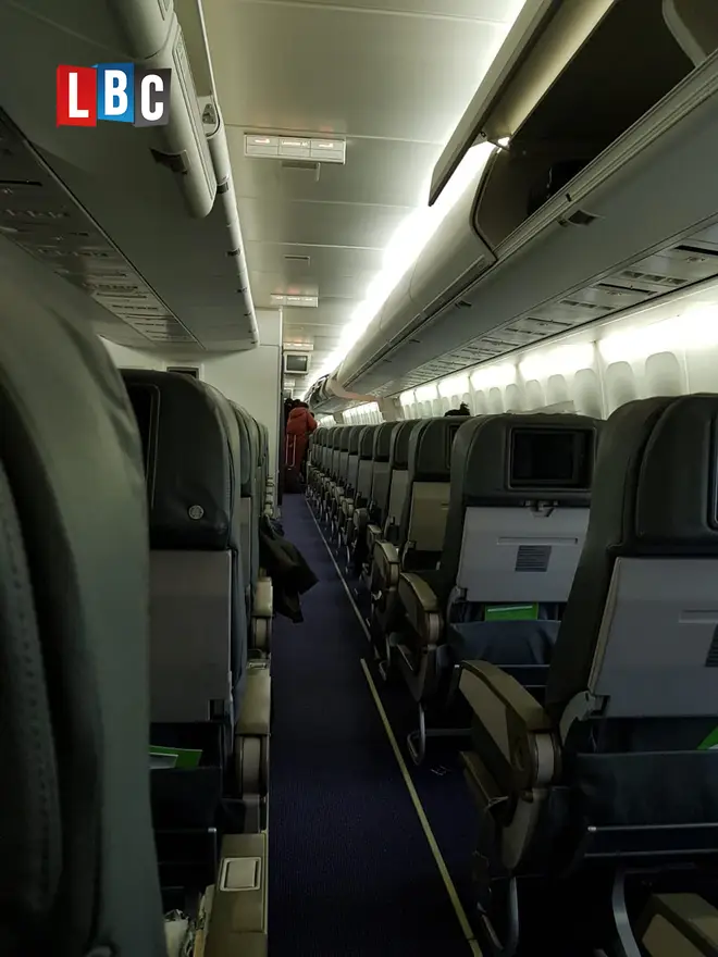 The view inside the evacuation plane
