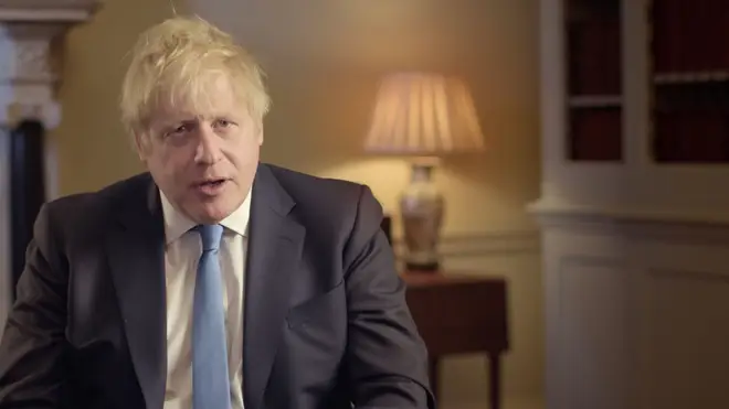Boris Johnson addressed the nation on the night Britain leaves Europe
