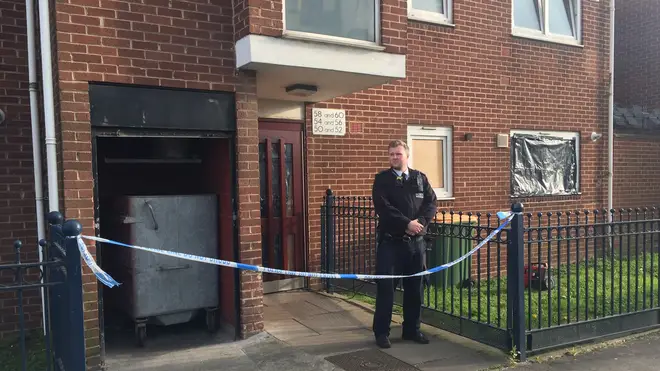 Police cordoned off the Canning Town flat