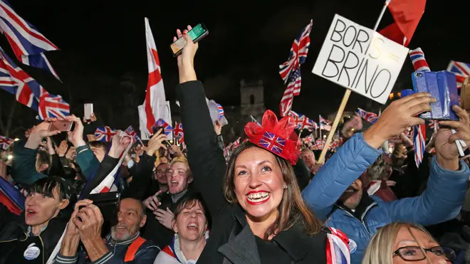 Jubilant Brexiteers celebrate Britain leaving the EU