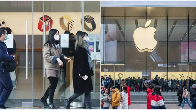Apple is temporarily closing all 42 mainland stores in China