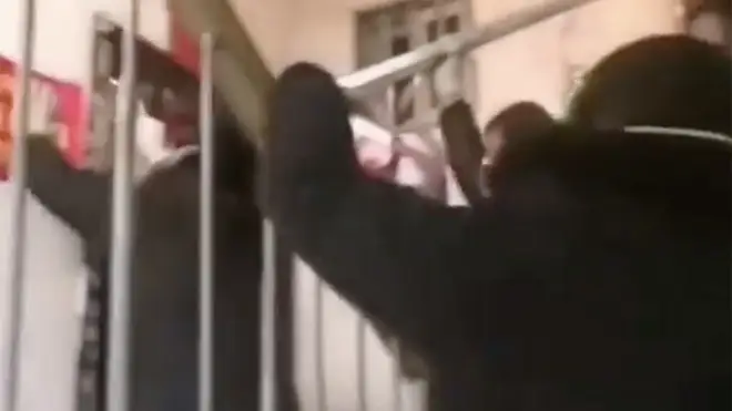 Social media footage appears to show residents being sealed inside their own homes