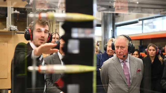 The prince met with scientists at the Whittle Laboratory