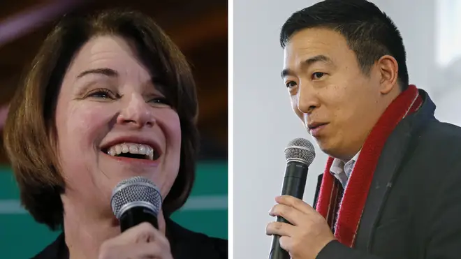 The supporters of Andrew Yang and Amy Klobuchar will be hoping their preferred candidate can pull of a surprise win
