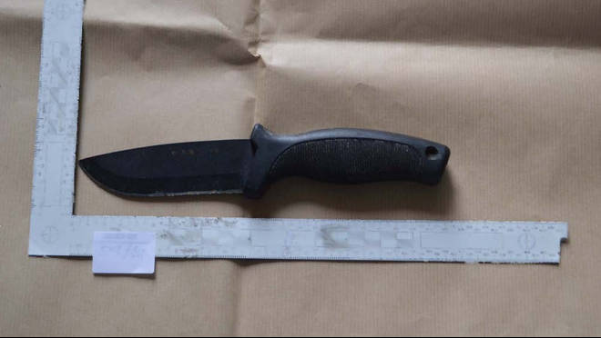 A combat knife was seized in the 2018 investigation into Amman