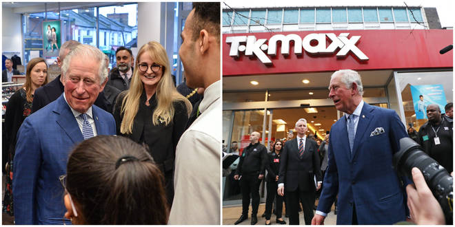Prince Charles paid a visit to a TK Maxx store today - and absolutely loved it