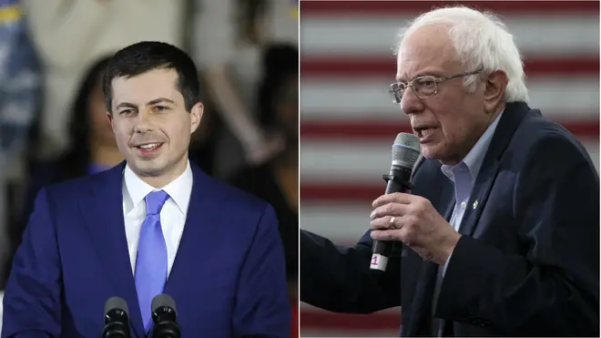 Pete Buttigieg and Bernie Sanders are leading the results