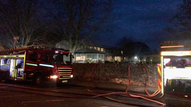 Fire crews were called to tackle a "major" blaze at an Edinburgh primary school
