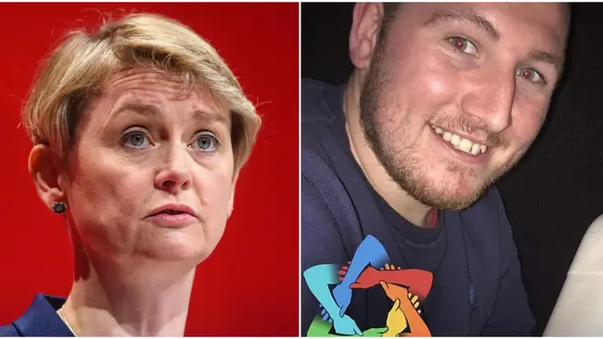 Joshua Spencer sent a message saying he was organising to hurt Yvette Cooper