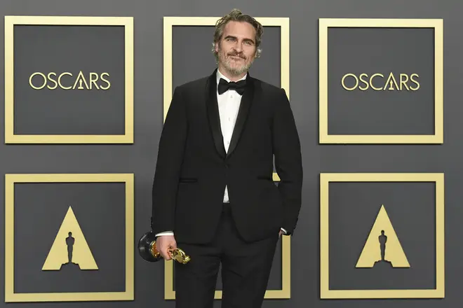 Joaquin Phoenix pictured after his win at the 92nd Academy Awards