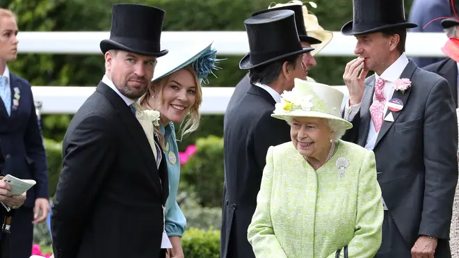 Peter and Autumn with the Queen at Ascot