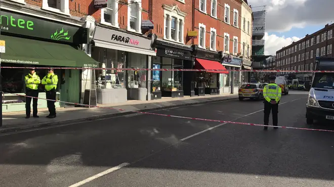 Police Cordon in place at Parsons Green Tube Station