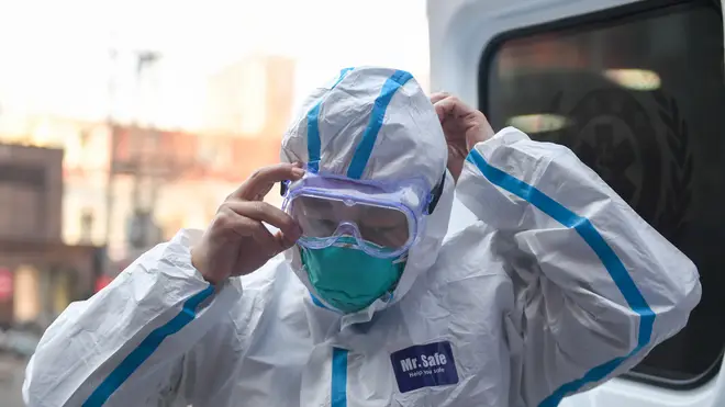 Healthcare workers in China have frequently been seen in protective equipment