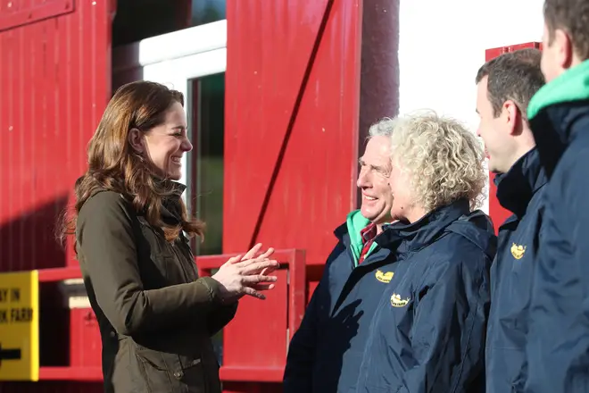 Kate also met with the farm owners