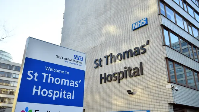 The patient has been transferred to a specialist NHS centre at Guy's and St Thomas' in London