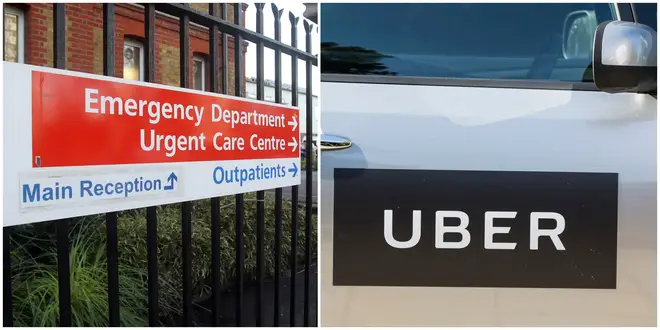 A woman confirmed to have coronavirus arrived to hospital in an Uber, it has been claimed