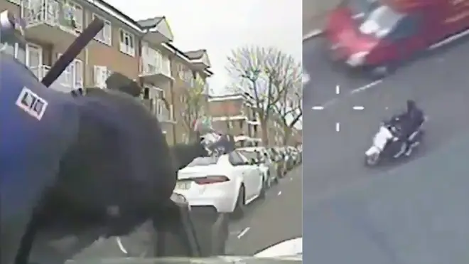 The police use the tactic to halt motorbike crime when riders refuse to stop