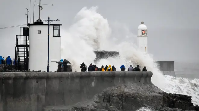 Porthcawl, Wales, is bearing the brunt of Storm Dennis