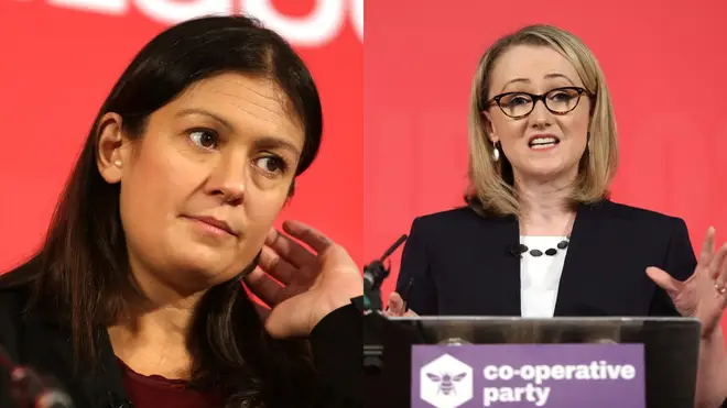 Labour leadership candidates Lisa Nandy (L) and Rebecca Long-Bailey (R) have spoken out on trans rights