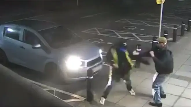 The attempted robbery was caught on CCTV