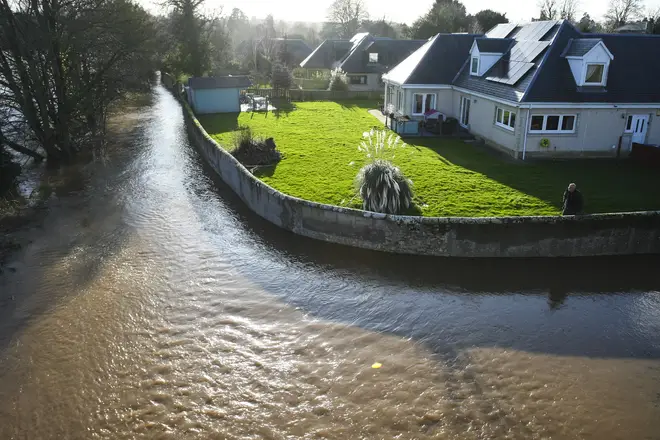 Rivers, including the River Tweed, have burst their banks