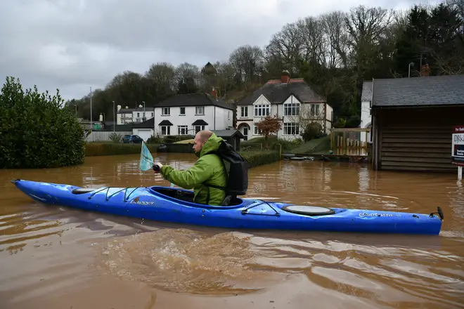 Monmouth in Wales has been hit badly by the flooding