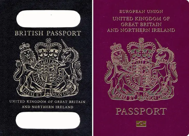The old and new UK passports