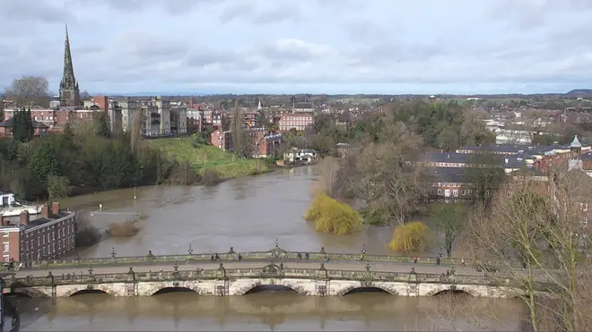 Severe flood warnings are in place for the area