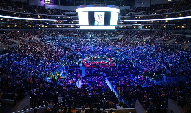 Tens of thousands of people filled the Staples centre in Los Angeles for the memorial