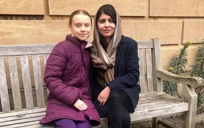 Malala, 22, took Greta, 17, on a tour of Oxford University