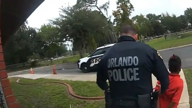 Police arrest the girl at the school in Orlando