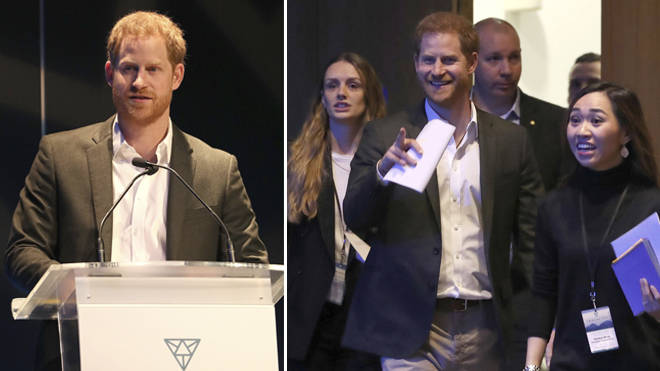 The Duke was introduced to the crowd as just Harry before his speech
