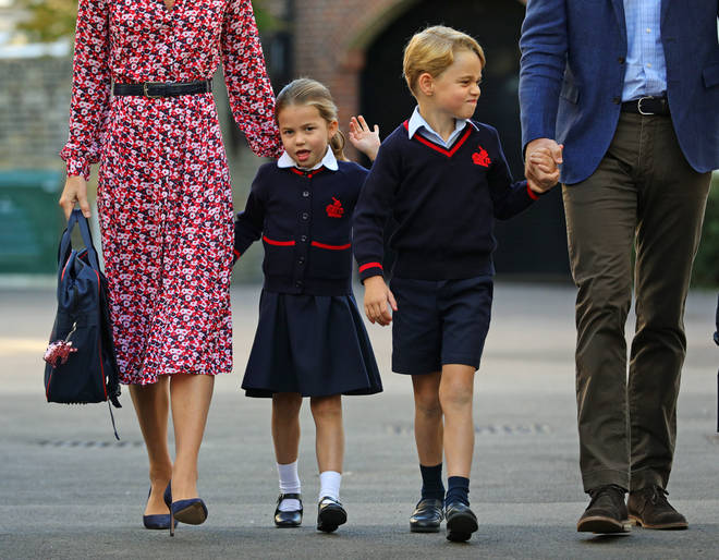 Both George, six, and Charlotte, four, attend the school