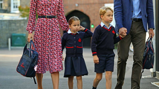 Both George, six, and Charlotte, four, attend the school