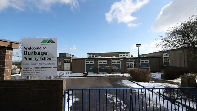 Burbage primary school in Buxton, Derbyshire, closed on Thursday