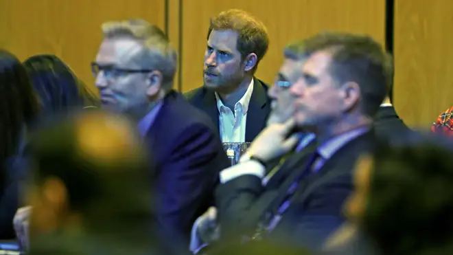 Prince Harry pictured at the conference in Edinburgh