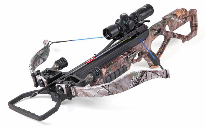 An Excalibur Micro 355 crossbow that was used for test firing and shown at court