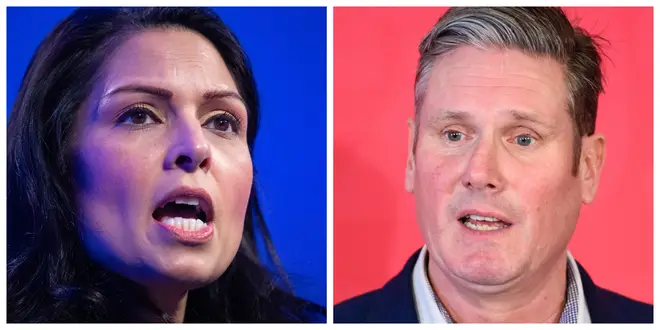 Priti Patel and Sir Keir Starmer