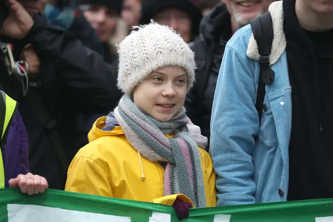 Greta Thunberg joined a climate march in Bristol 