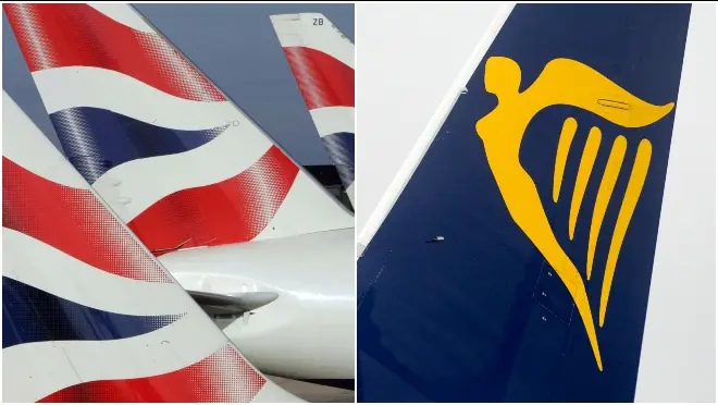 British Airways and Ryanair have been forced to cancel flights due to a drop in demand