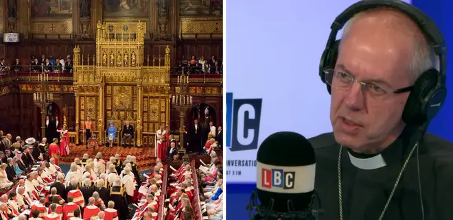 The Archbishop of Canterbury says the House of Lords is "too big".