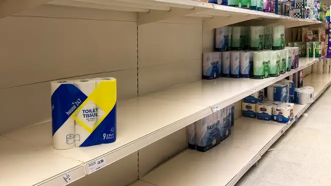 Pictures of empty supermarket shelves have flooded social media