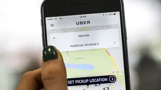 The Uber app
