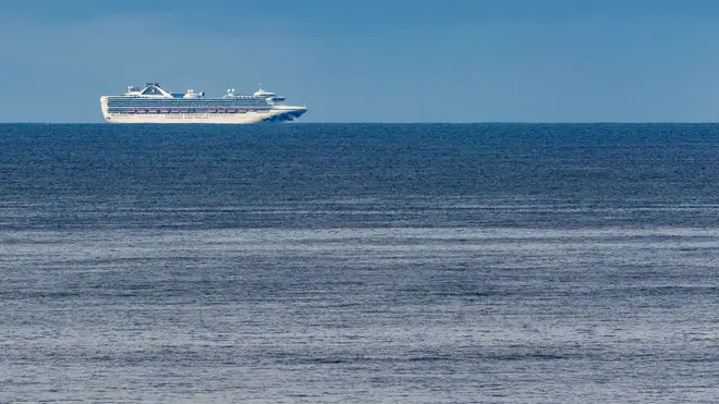 Grand Princess cruise ship is seen from Pacifica, California, United States, on March 8