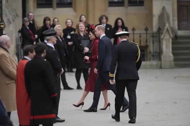 The Duke and Duchess of Cambridge were also not in the ceremony