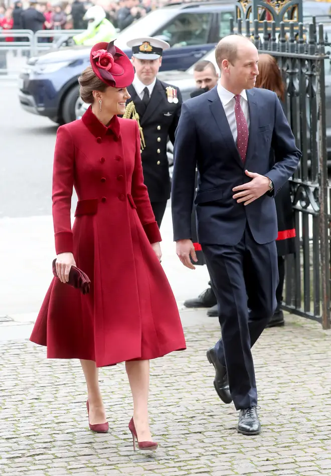 Kate and William arrived after the Sussexes