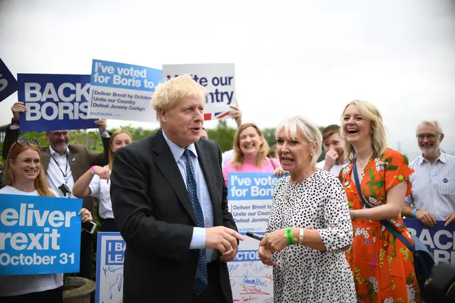 Ms Dorries pictured with Boris Johnson. The pair attended an event together this week