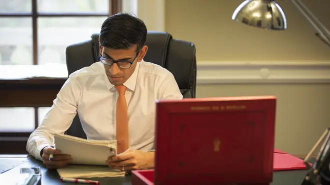 New Chancellor Rishi Sunak works on his budget