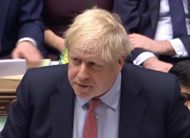 Boris Johnson made the comments at PMQs